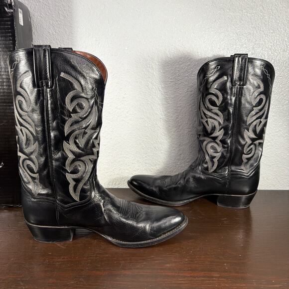 Dan Post Mens Black Leather Milwaukee Cowboy Western Boots 13 D - DP2110R main image 5
